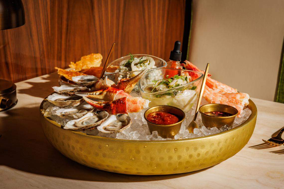 The oysters in a half shell are a starter dish offered at The Mont.