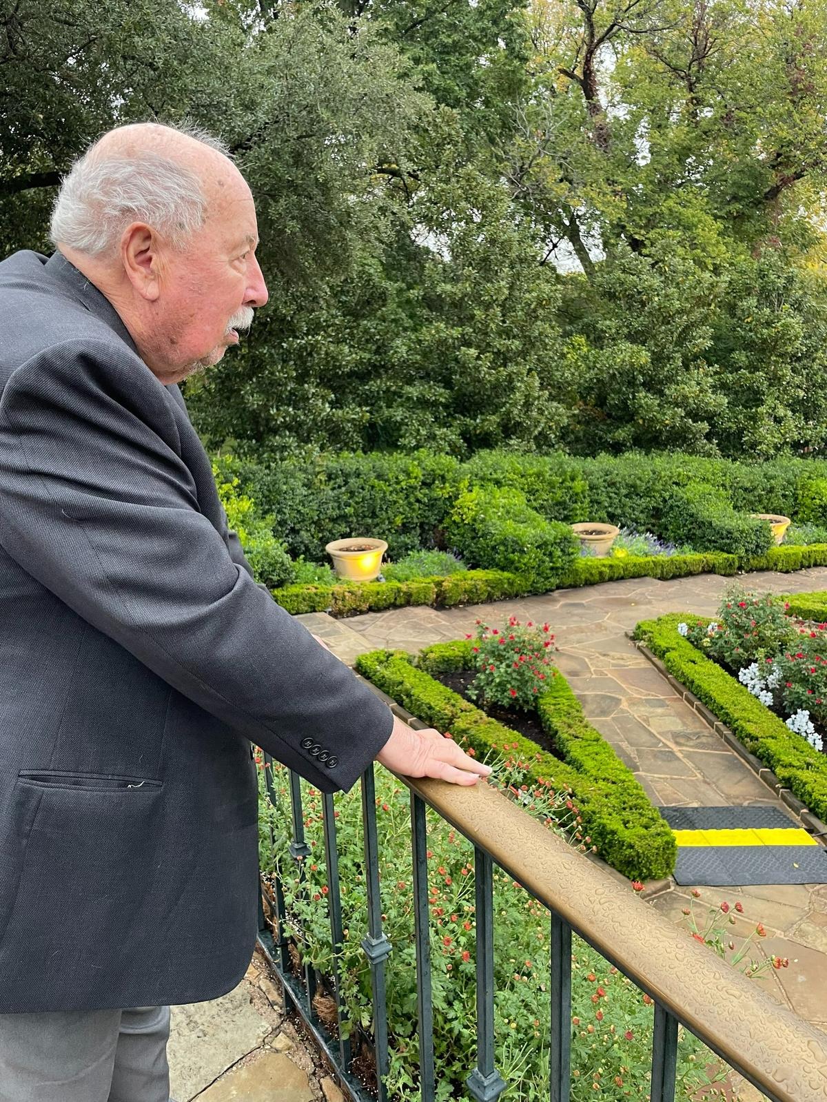 Paul Gregory, who befriended Lee and Marina Oswald during the summer of 1962, gazes at the Fort Worth Botanic Garden which, he recalled, was the only place he remembers the Oswalds being happy.