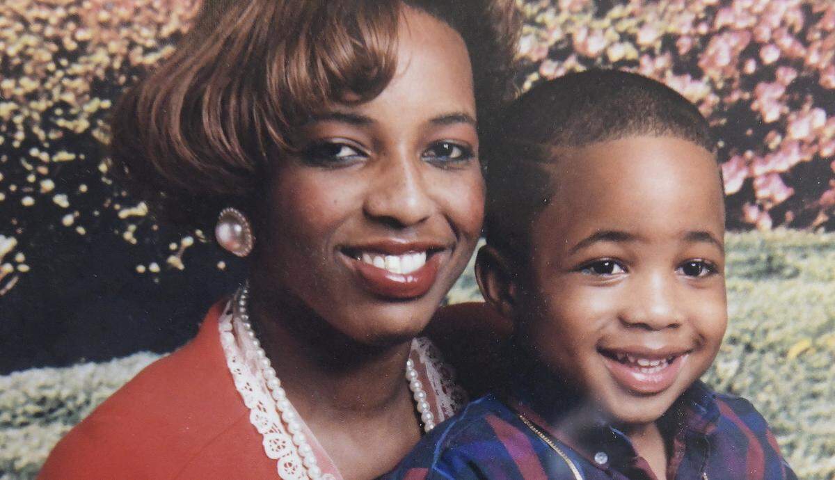 Felecia Johnson with her son, Cordell Cortez.