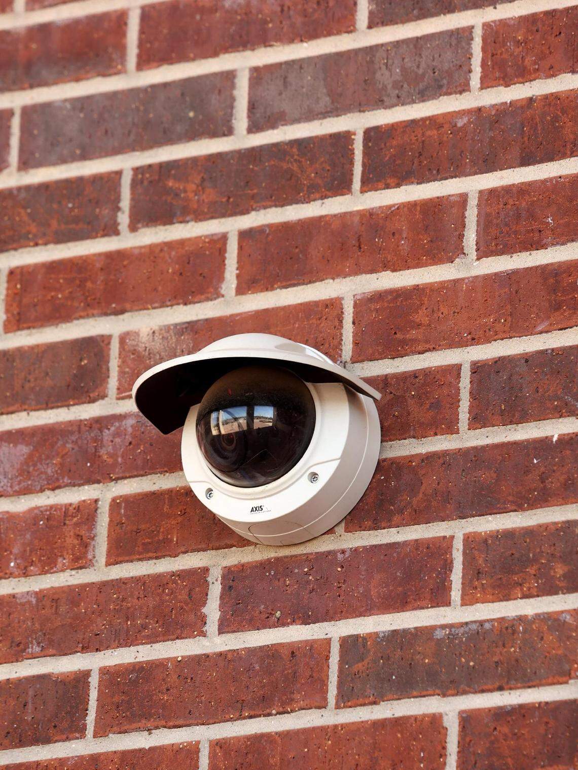 The front entrance of V.R. Eaton High School in Haslet on Tuesday, July 26, 2020. All visitors to the school must use an intercom and security camera system to identify themselves before gaining entry. All schools at Northwest ISD have classroom door locks that can be activated from inside the classroom without a key, and security cameras are installed at each school.