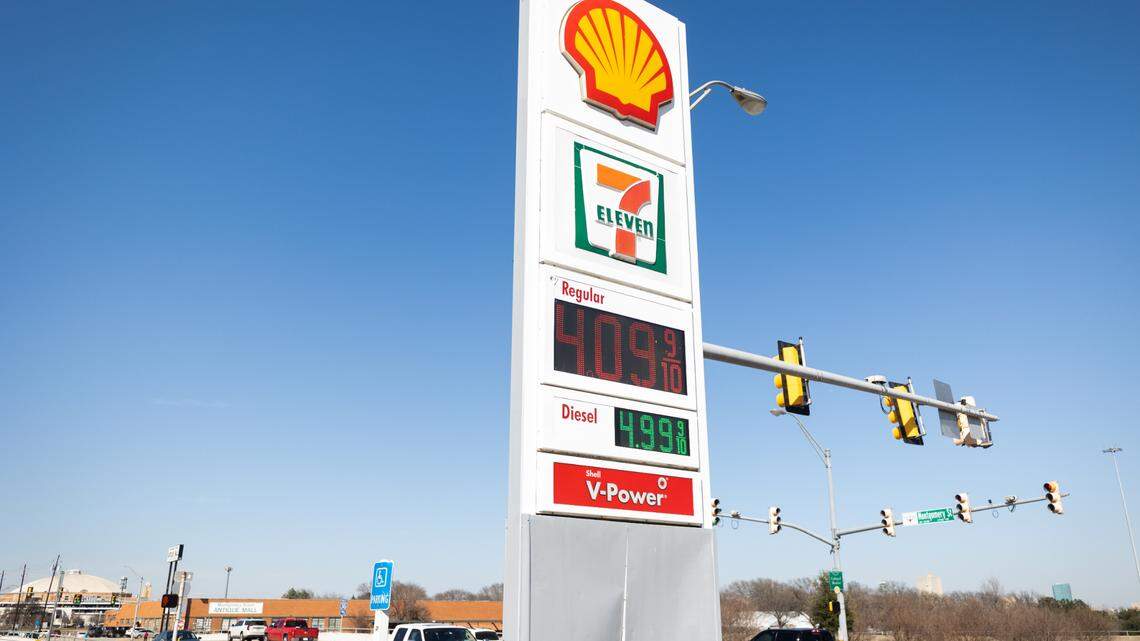 Gas prices increase in Fort Worth Wednesday, March 9, 2022.