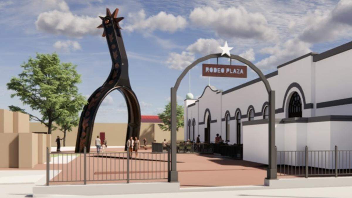 A 50-foot tall “World’s Largest Spur” will be added to Rodeo Plaza north of the Exhibits Building.