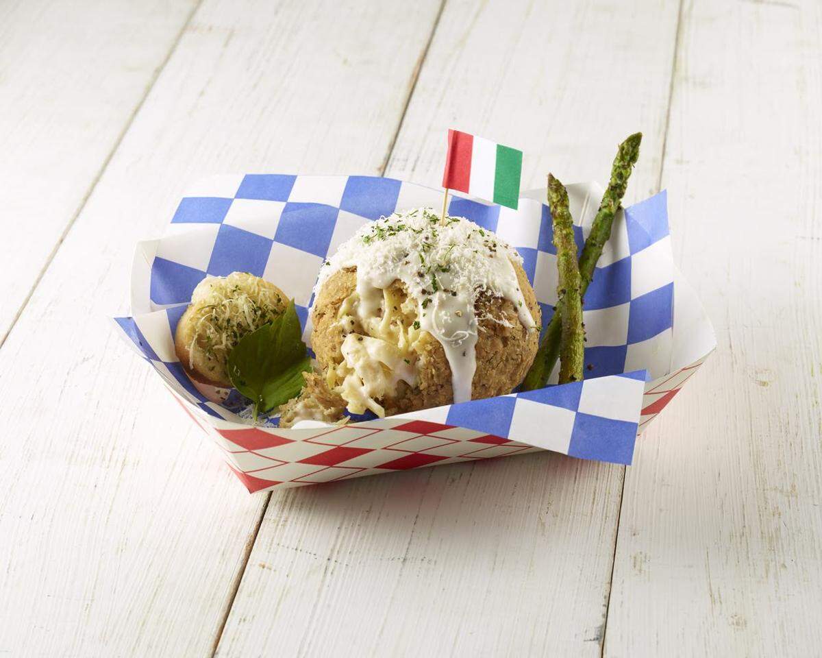 Southern Fried Chicken Fettuccine Alfredo Ball