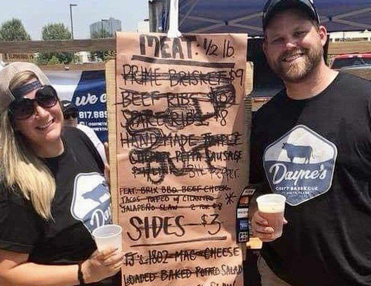 Ashley and Dayne Weaver of Dayne’s Craft Barbecue in Fort Worth.