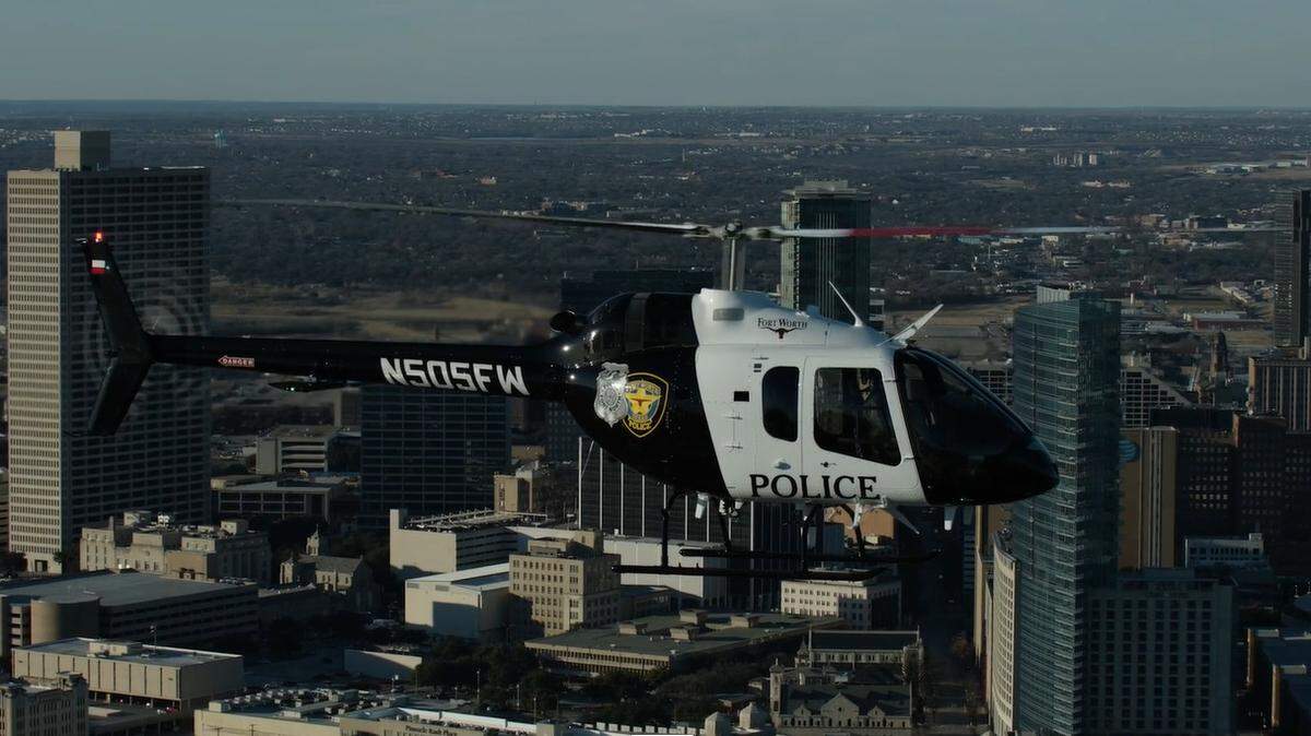 An archive photo of a Fort Worth Police Department helicopter.