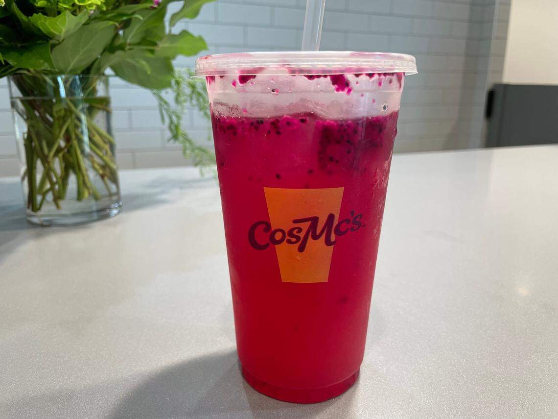 The tropical spiceade from CosMc’s at their Dallas location on March 21, 2024.