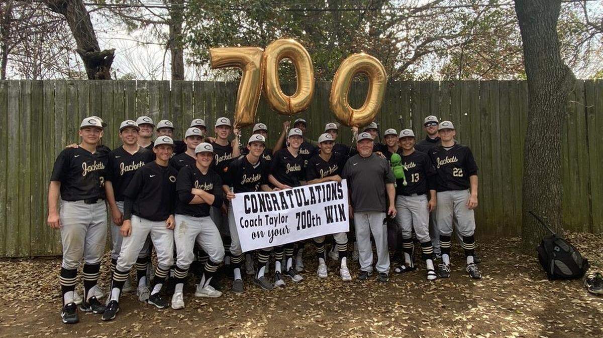 Cleburne head coach Ross Taylor won his 700th career game in a 6-4 victory over Arlington Saturday March 27, 2021.
