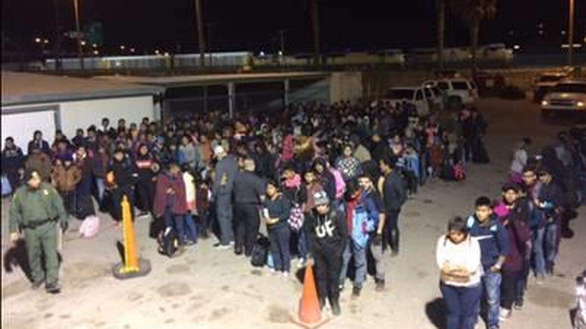 This group of 252 people illegally crossed the border and was apprehended near Downtown El Paso on March 19, border patrol says.
