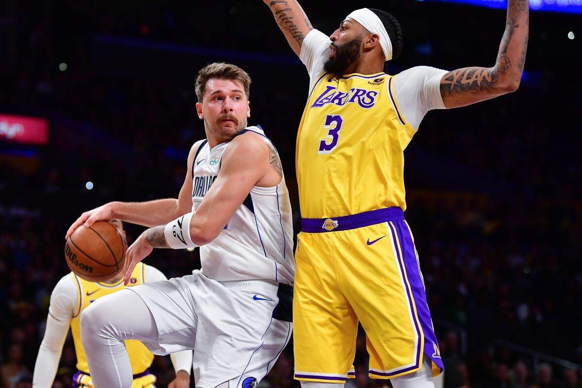 The Mavs’ trade of Luka Doncic (left) the Lakers for Anthony Davis (right) is the wildest trade in the history of DFW pro sports.