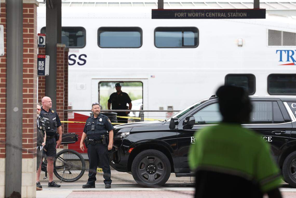A man was shot in the leg by a gunman on a TRE train in downtown Fort Worth on Thursday, July 3, 2025. Fort Worth police said the suspect was arrested and taken to a hospital at his request. The shooting victim’s injury is potentially life-threatening, police said.