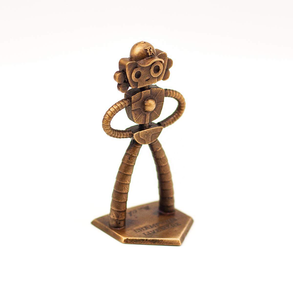 A miniature sculpture named “Where Champions Live,” created by Brad Oldham Sculpture, 25 of which have been hidden across the Dallas-Fort Worth Metroplex.