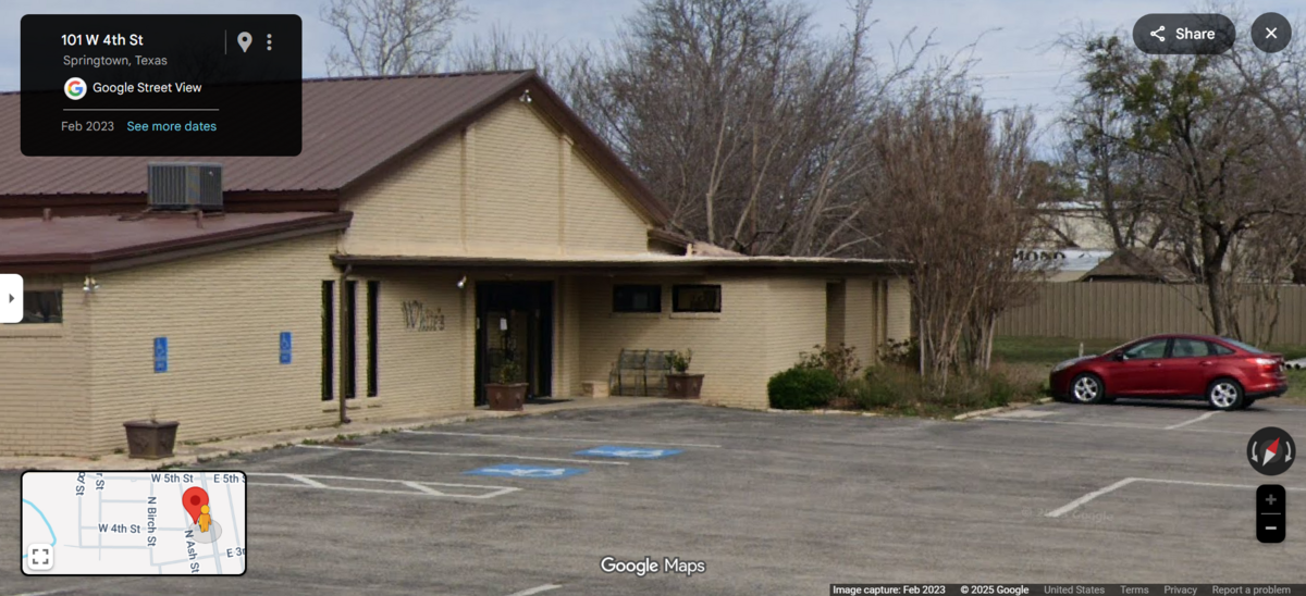 White’s Funeral Home is located in Springtown at 401 N. Main St.
