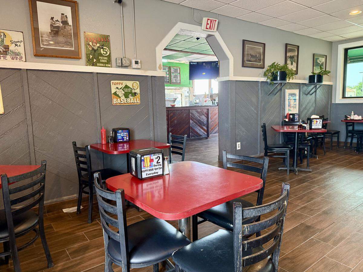 Zeke’s Fish & Chips has fresh paint and a new interior, seen Oct. 12, 2025, after repairs for a kitchen fire.