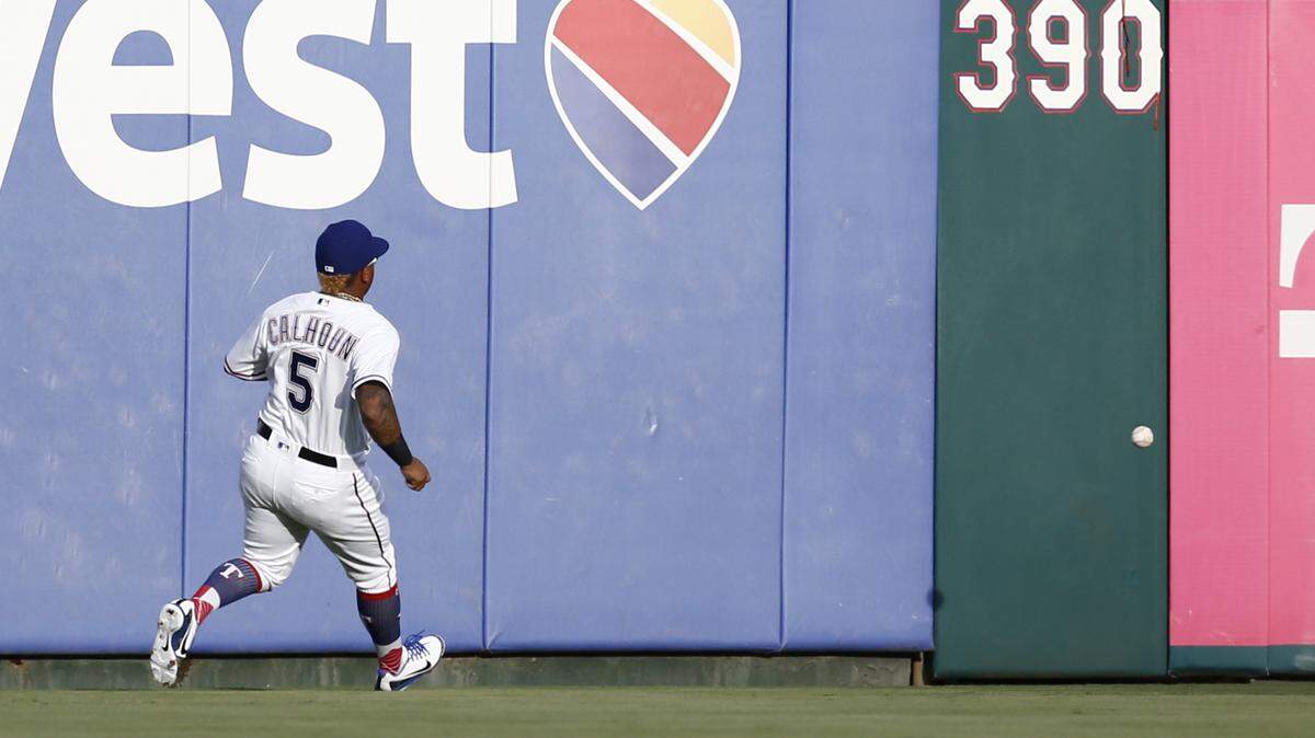 Willie Calhoun isn’t going to make all the plays in left field, but the Rangers need him to make the routine ones.