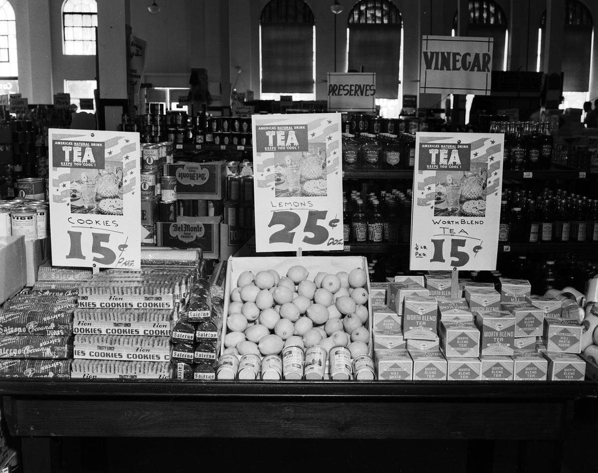June 28, 1938: Interior view of the Colonial Grocery Store, 1400 Henderson St. (which is the location of the former Fort Worth Public Market).