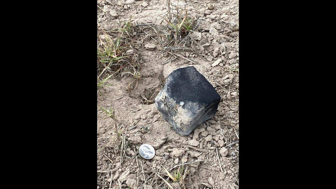 The third meteorite found and recovered by Phil Mani and fellow meteorite hunters near El Sauz, Texas.