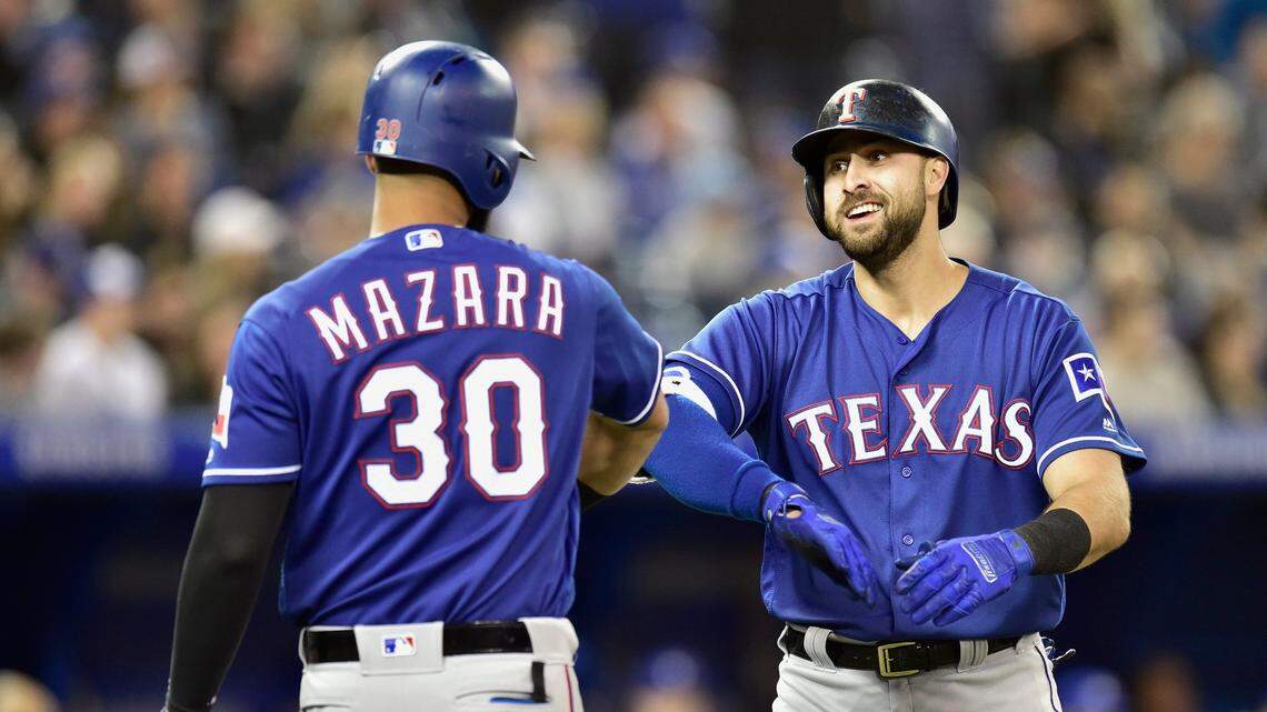 Nomar Mazara must somehow get more votes than Mike Trout, Mookie Betts and Aaron Judge to be a starting outfielder at the 2018 All-Star Game, and Joey Gallo needs a homer surge in June to improve his chances at first base.