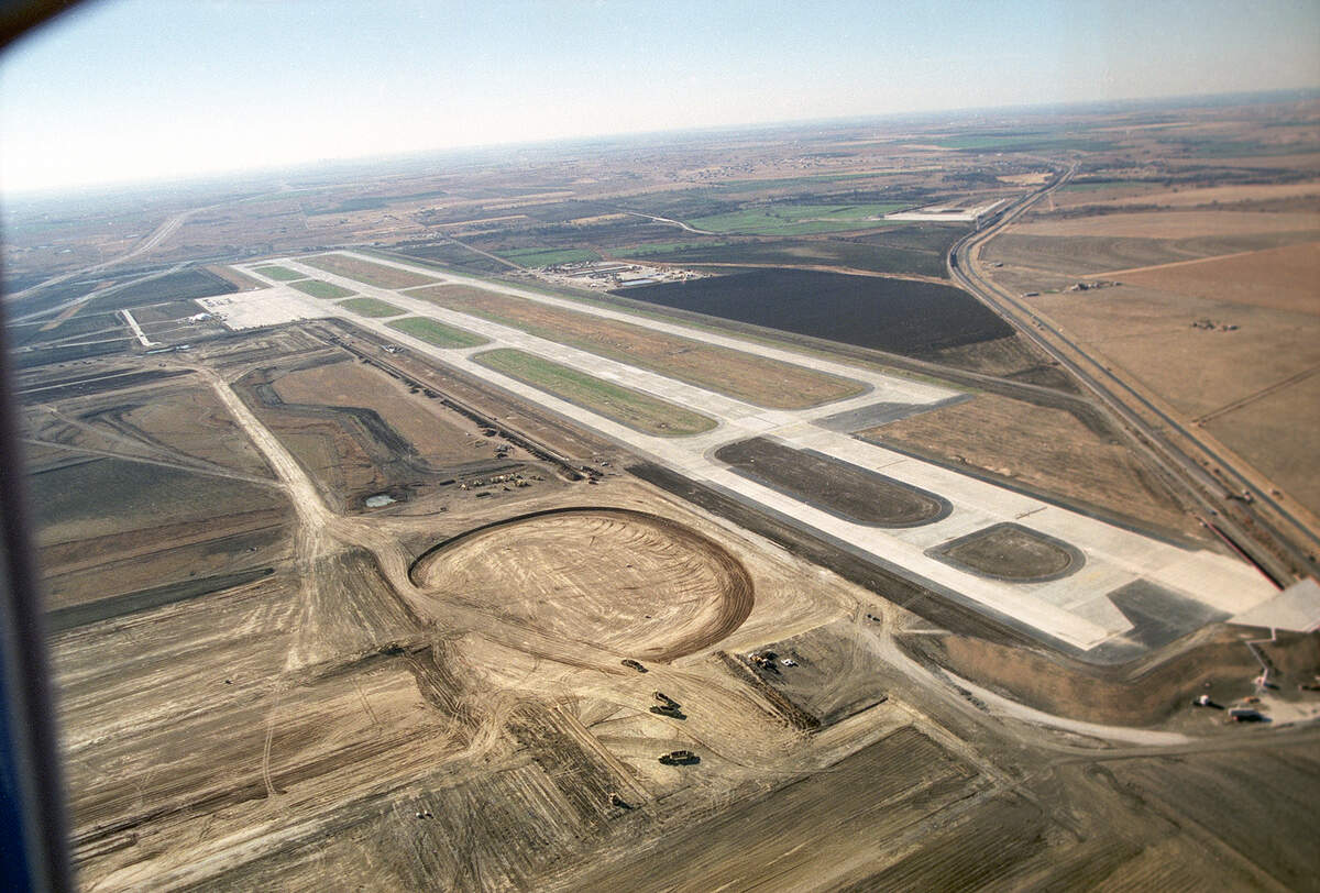 Dec. 14, 1989: An aerial view of the new $35 million Alliance Airport and its runways in Fort Worth during inauguration ceremonies attended by more than 300 spectators.