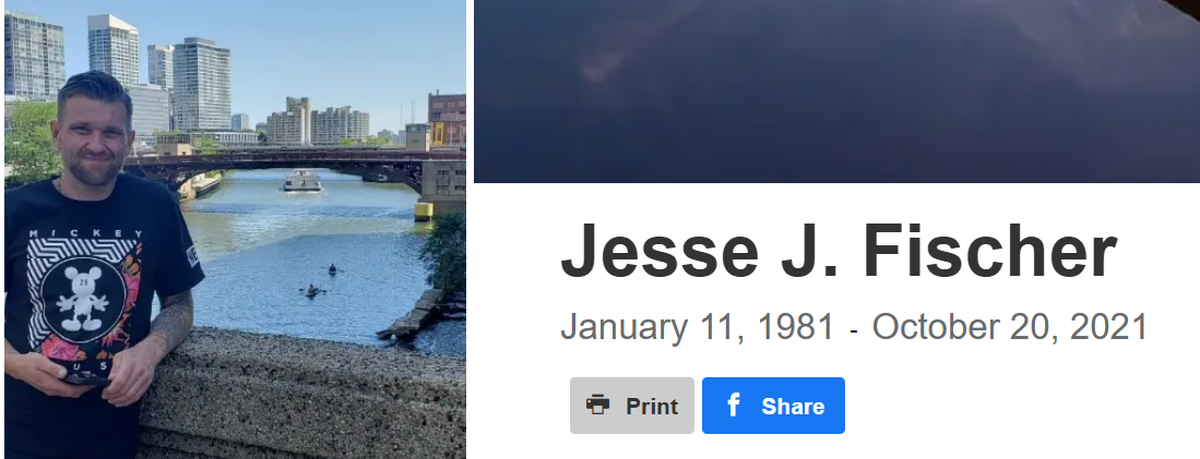 Jesse Fischer was killed when he was shot by an Arlington, Texas, police officer in October 2021.