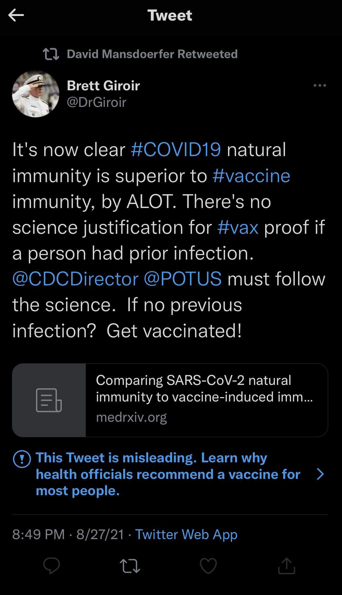 David Mansdoerfer, the special assistant to the president of the University of North Texas Health Science Center, was the center’s point person during its COVID-19 vaccination partnership with Tarrant County.