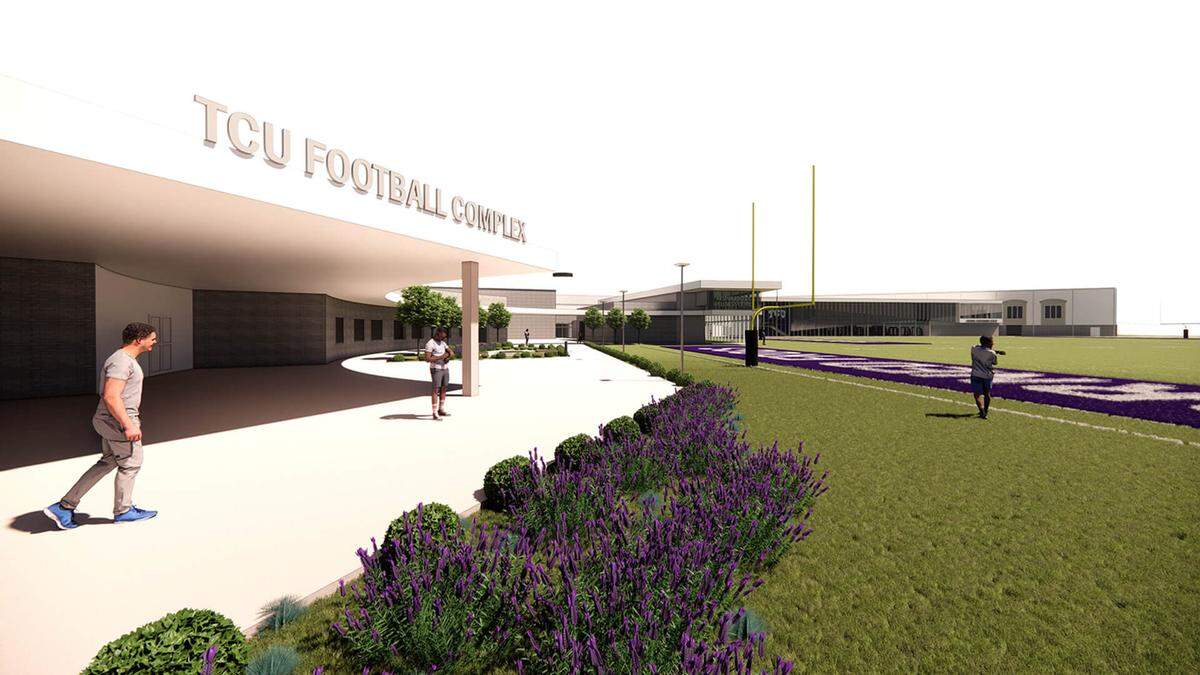 Rendering shows proposed TCU football complex.