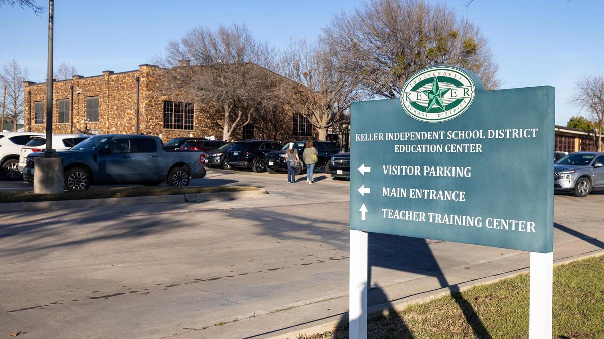 The outside of this Keller ISD Education Center in Keller on Thursday, Jan. 16, 2025.