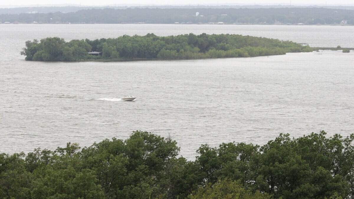 Archived photo of Pelican Island seen from the shores of Eagle Mountain Lake. Authorities pulled the body of a 37-year-old man from the lake early Saturday.