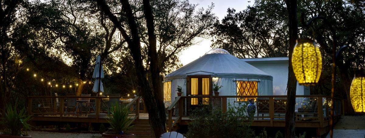 One of the yurts