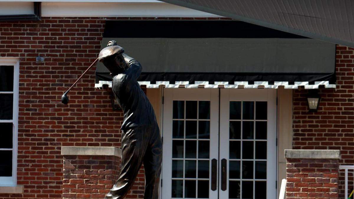 A statue of Ben Hogan at the Colonial Country Club on Monday, May 16, 2022.