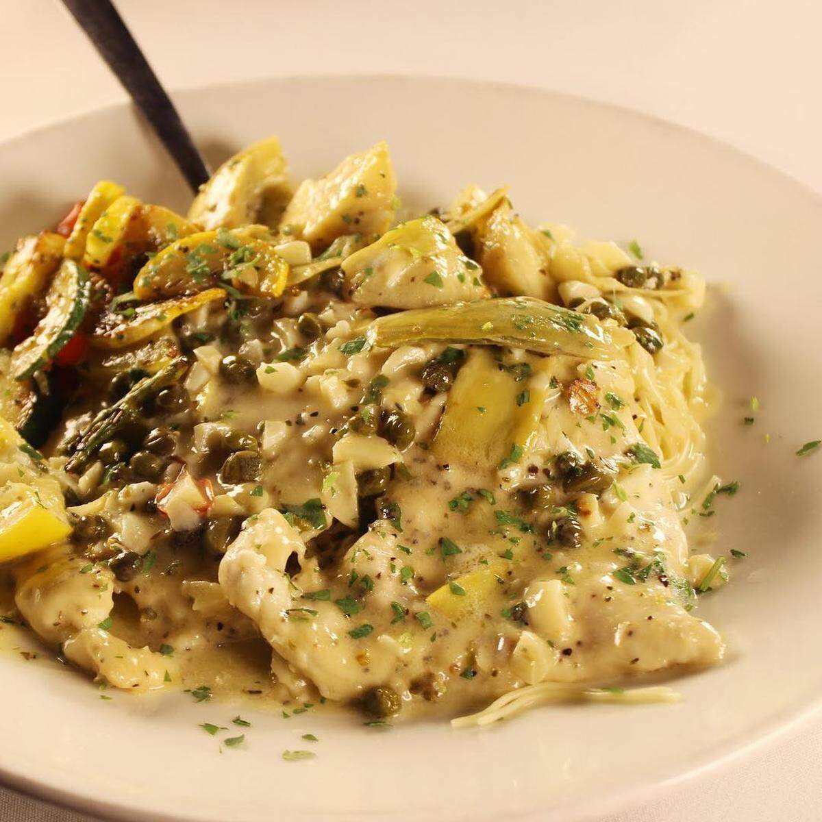 Chicken piccata at Saviano’s in Euless.