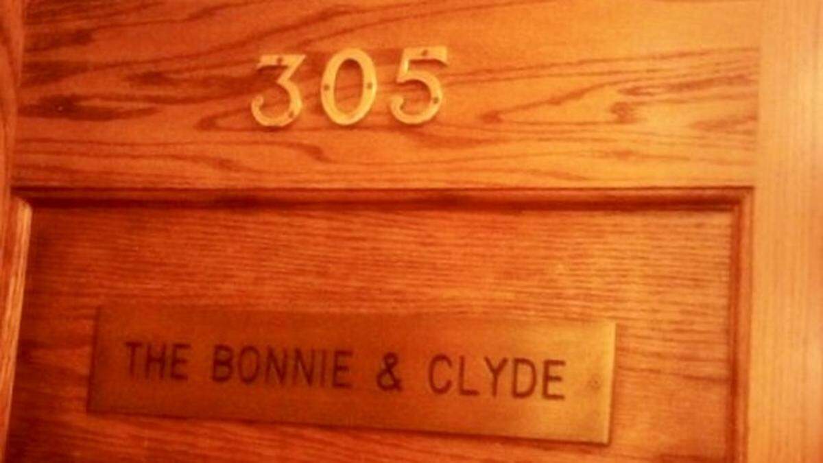The suite where outlaws Clyde Barrow and Bonnie Parker hid out remains in the Stockyards Hotel.