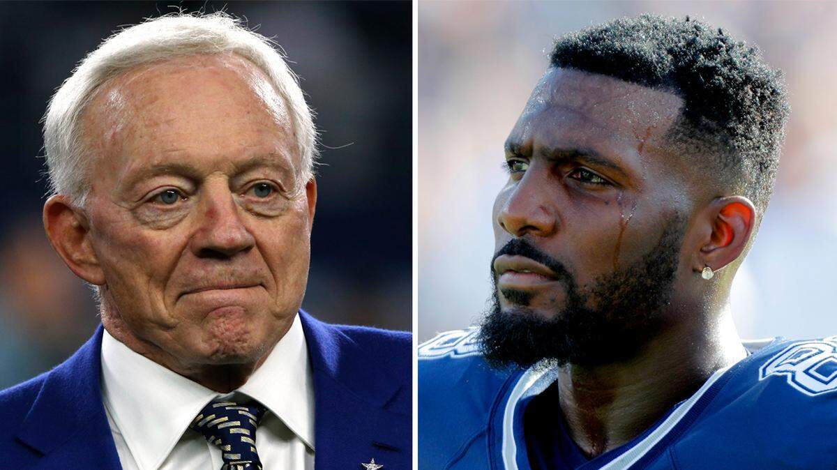 Cowboys owner Jerry Jones and wide receiver Dez Bryant are pictured in this composite photo. (AP Photos)