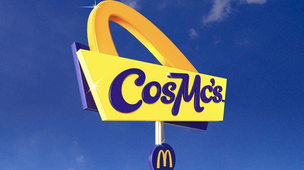 A sign for CosMc’s, a new beverage-led restaurant concept from McDonald’s.