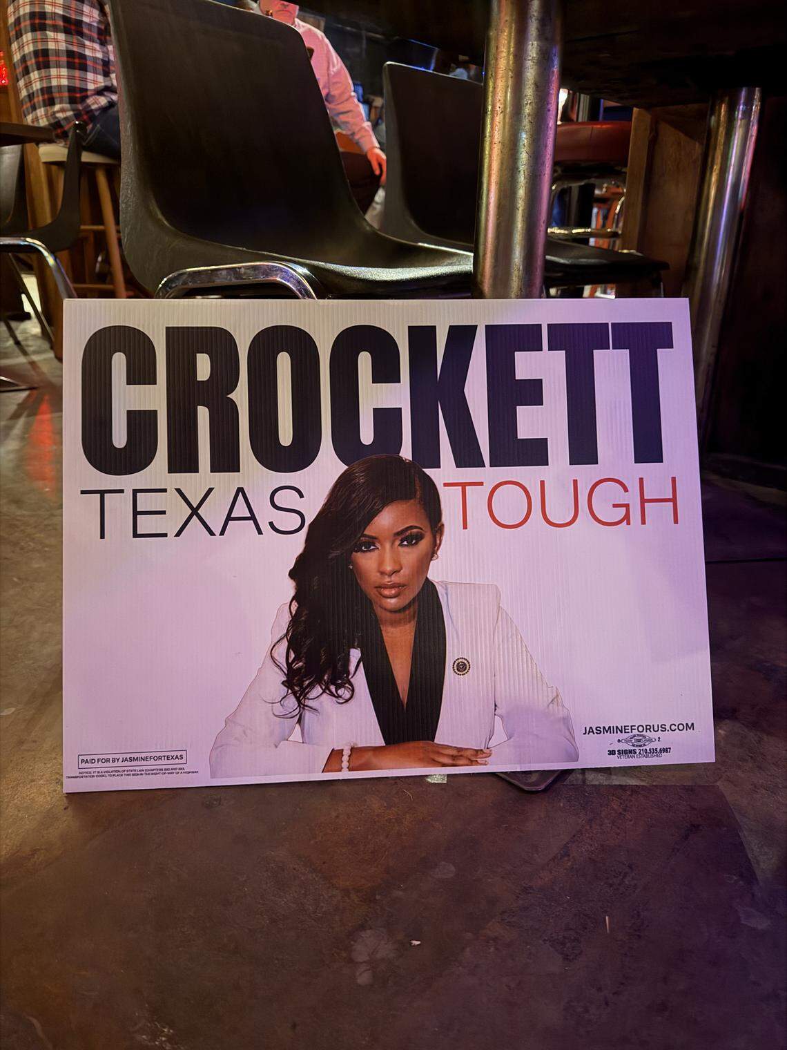Most attendees at the watch party said they backed U.S. Rep. Jasmine Crockett in the Democratic primary race for a U.S. Senate seat.