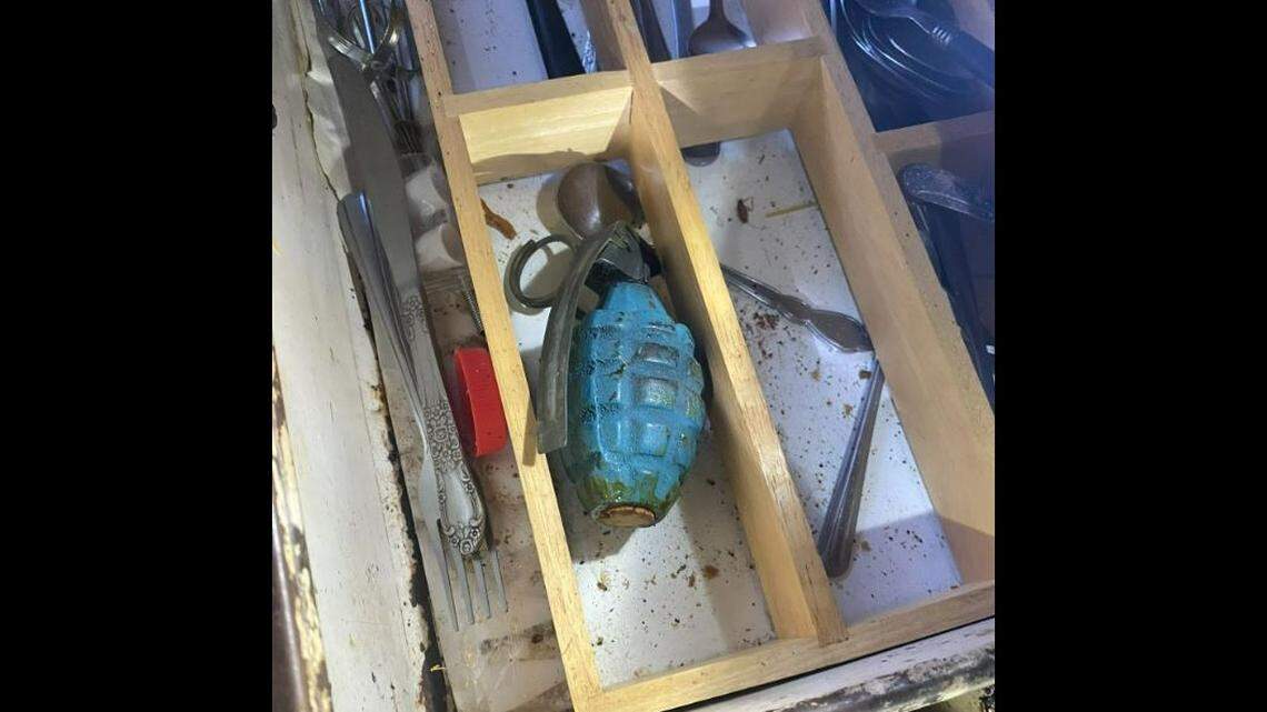 An older, military-style grenade was found at a house in the 9200 block of Lanham Street in White Settlement, police said on Dec. 31, 2023.