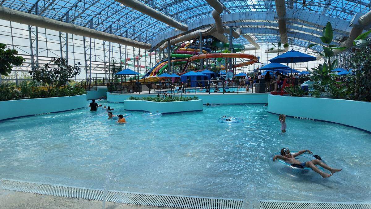 An entry into Epic Water’s Rio Grand action river, the largest lazy river in North Texas, on Wednesday, June 18, 2025 in Grand Prairie.