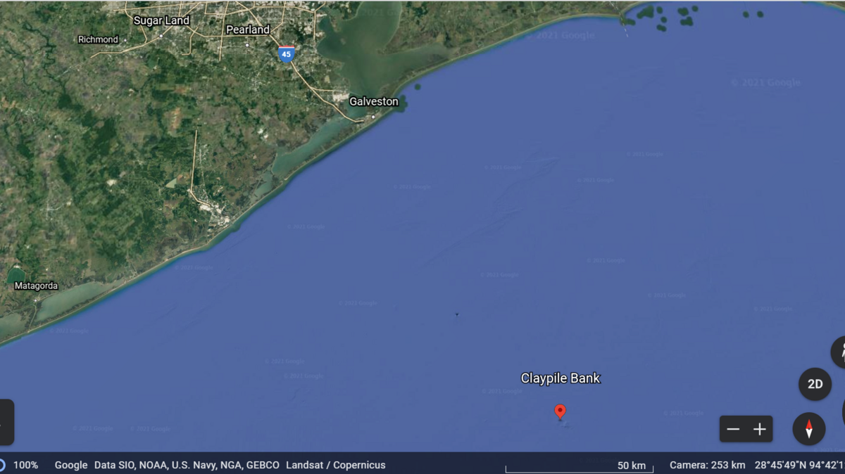 Crews spotted the man’s fishing vessel about 90 miles offshore from Galveston, Texas.