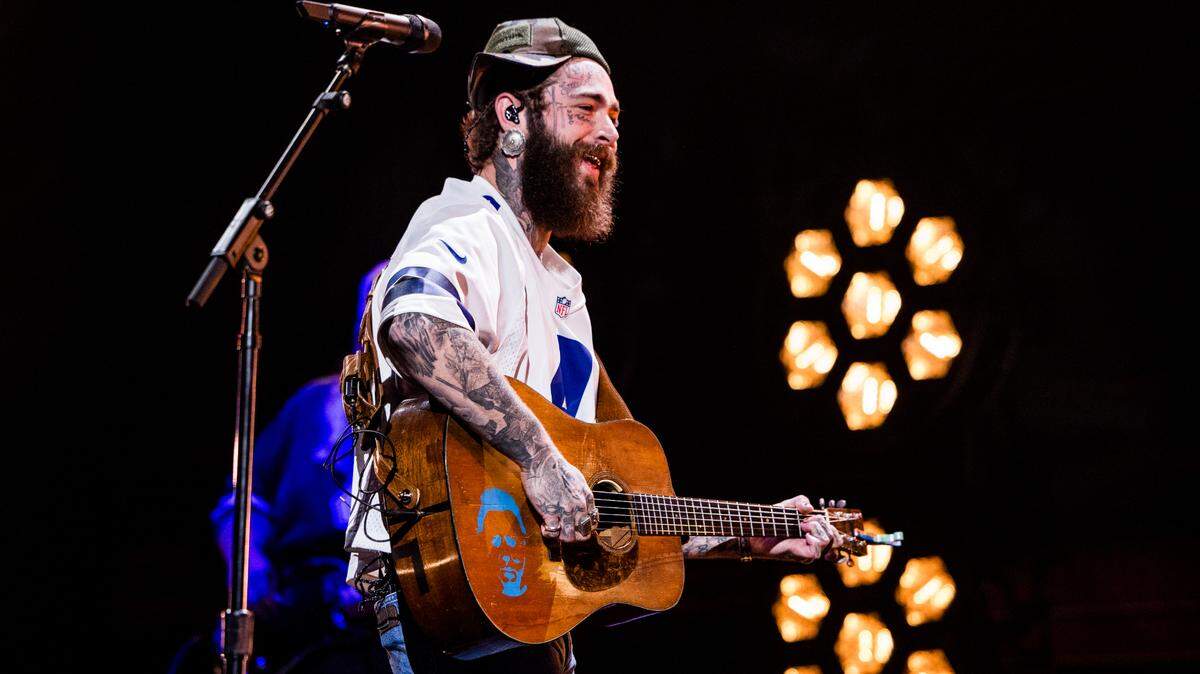 Post Malone performs onstage at the 59th Academy of Country Music Awards at The Star in Frisco on May 16 in Frisco, Texas.