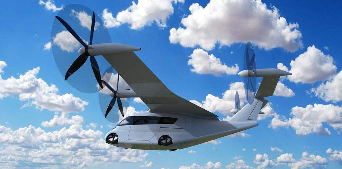 LuftCar’s technology allows users to drive their vehicle on the road and fly over long distances utilizing an eVTOL capability.