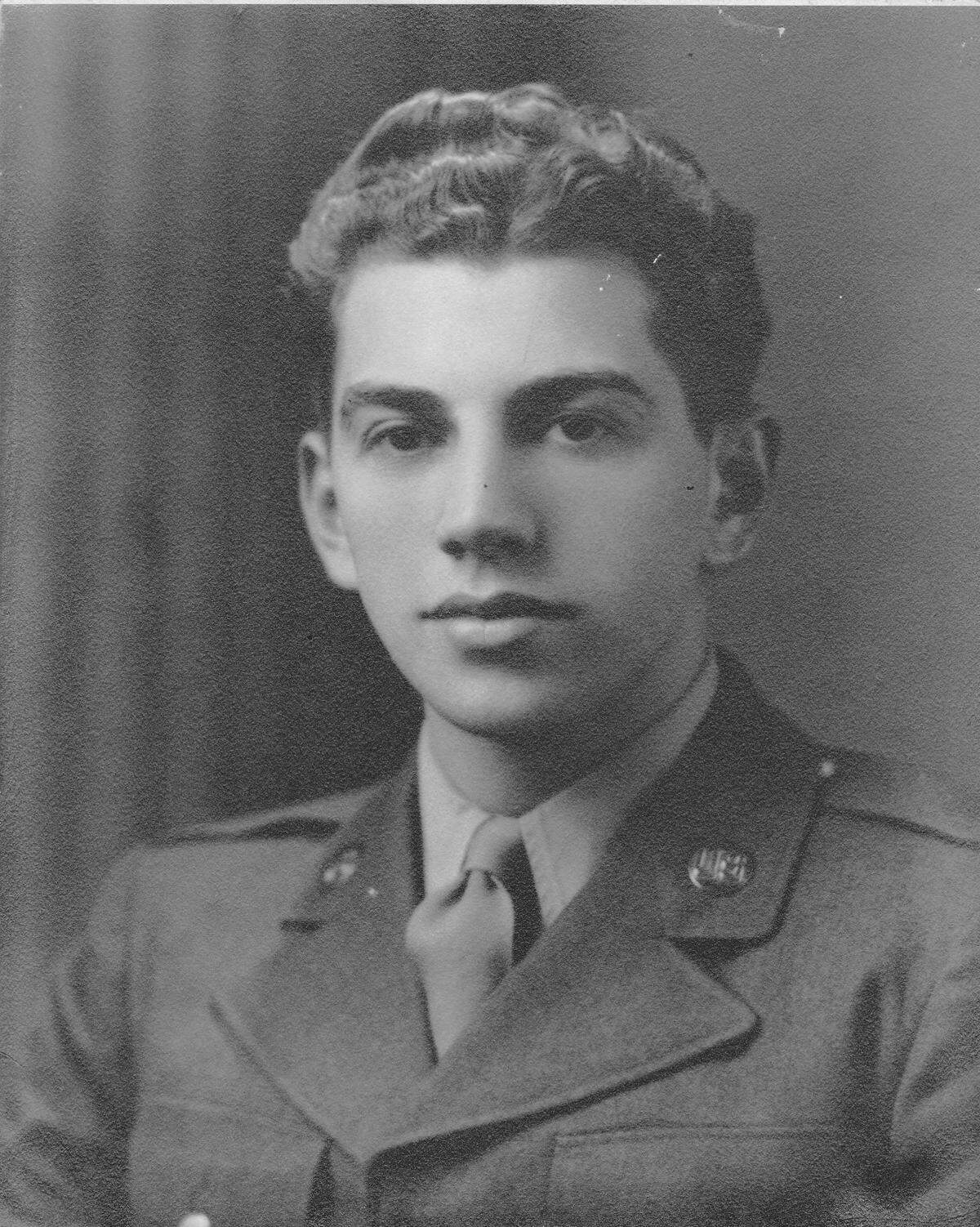 Pfc. Harry Goldstein, 21, of Indianapolis survived the disaster of the Leopoldville. 
