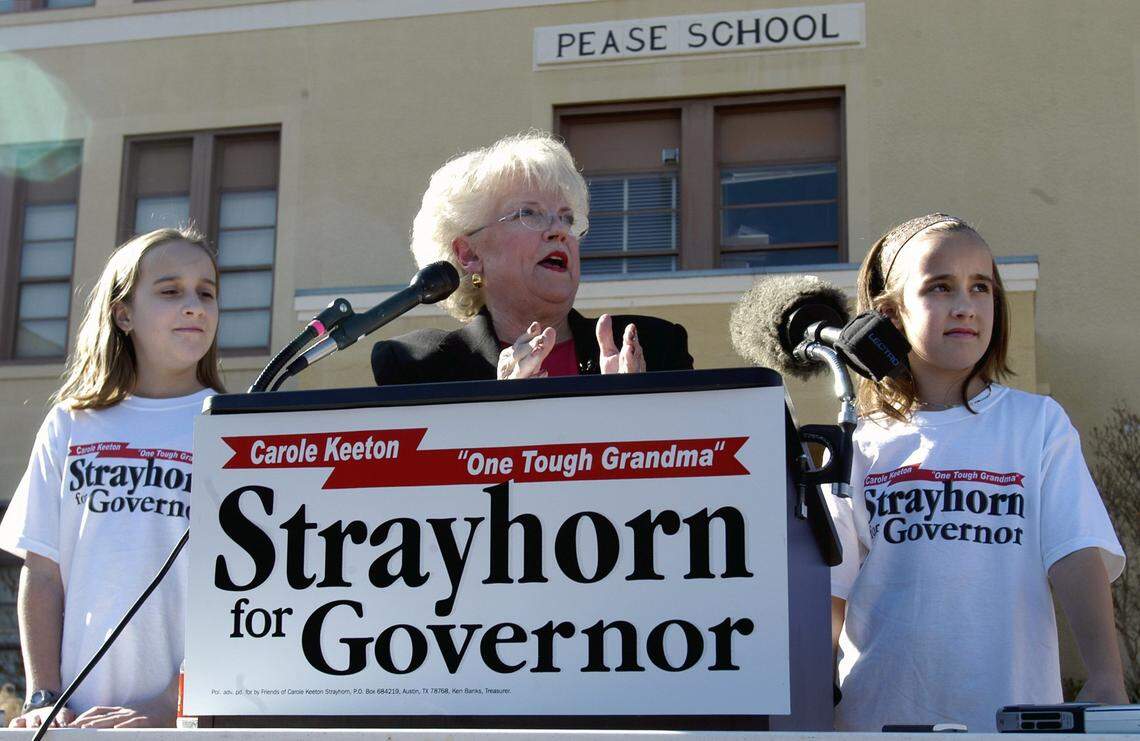 Carole Keeton Strayhorn, in a 2006 file photo, campaigned as “One Tough Grandma” and tried to get “Grandma” as a nickname on the ballot in her run for governor. (AP Photo/Thomas Terry)