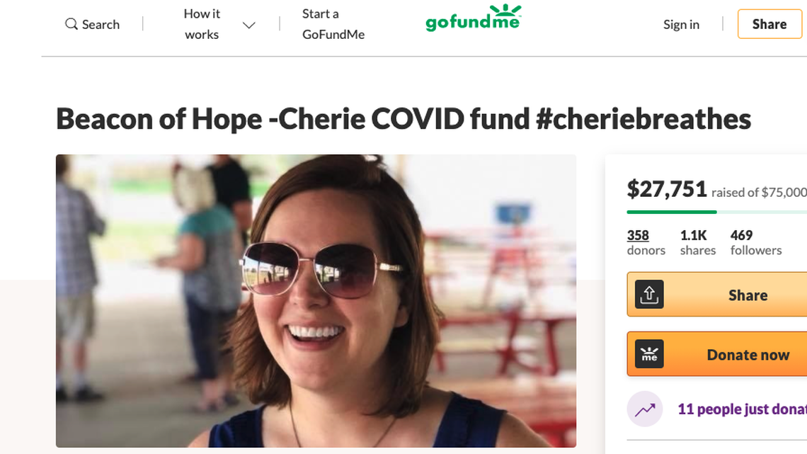 Cherie Garza, 40, died Monday after a two-month battle with COVID-19, according to her family.