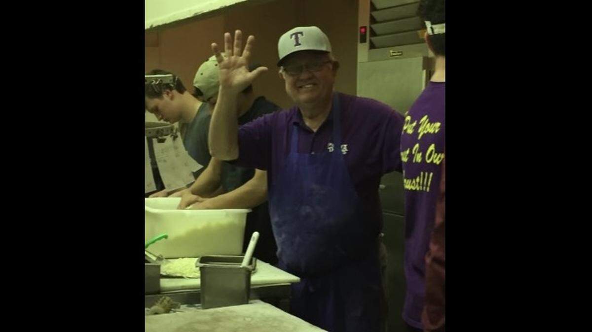 Roger Grizzard greeted every visitor with a smile at The Pizza Place in Weatherford for years. He was killed in May in a traffic accident in Lubbock.