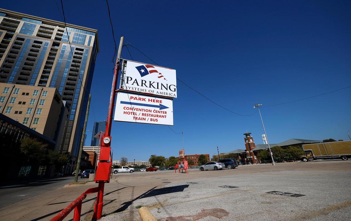 A parking area across from the Fort Worth Central Station is slated as a site for a future 12-story, 408-apartment complex by Miami-based developer Resia.
