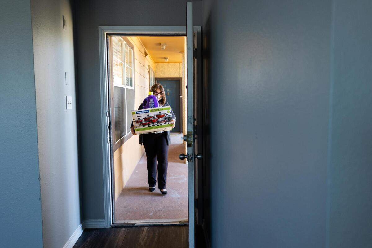 Hope Goldman, community engagement coordinator for Refugee Services of Texas, frequently prepares housing for recent arrivals. Resettlement agencies in Tarrant County work to help refugees adjust to a new life.