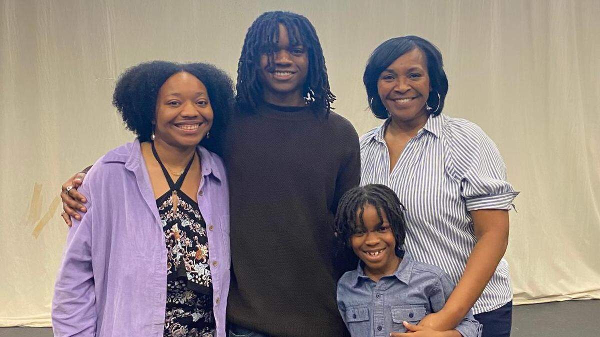 Shentia Simmons, right, with her three children, Makaila Rhoden, left, Ryon Rhoden, center, and Emir Duffey. The Gatehouse helped Simmons and her family find stability when they were homeless and prepared Simmons for a sustainable future.