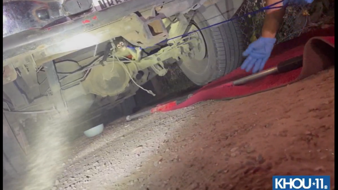 Police in Houston, Texas, found a small monkey hiding under a truck while responding to a call about an aggressive animal.