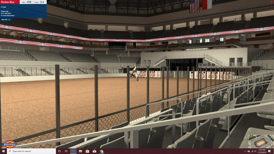 A look at how Dickies Arena will be set up for the Stock Show rodeo.
