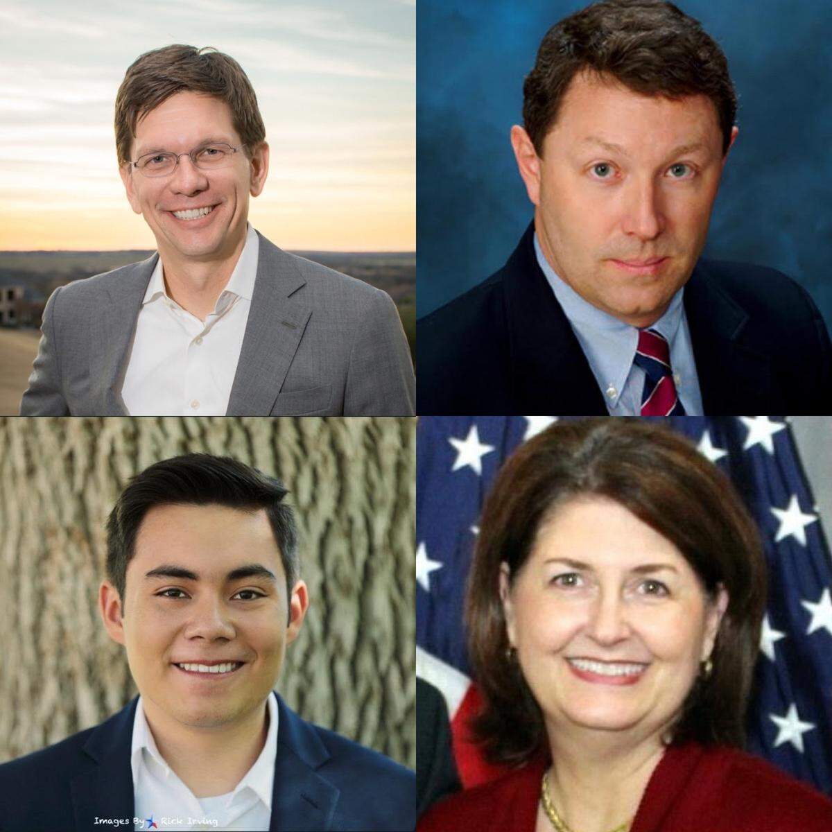 Fort Worth Star-Telegram conservative opinion contributors. Top left: Brian Byrd; top right: Tom Giovanetti; bottom left: Carlos Turcios; bottom right: Susan Wright.