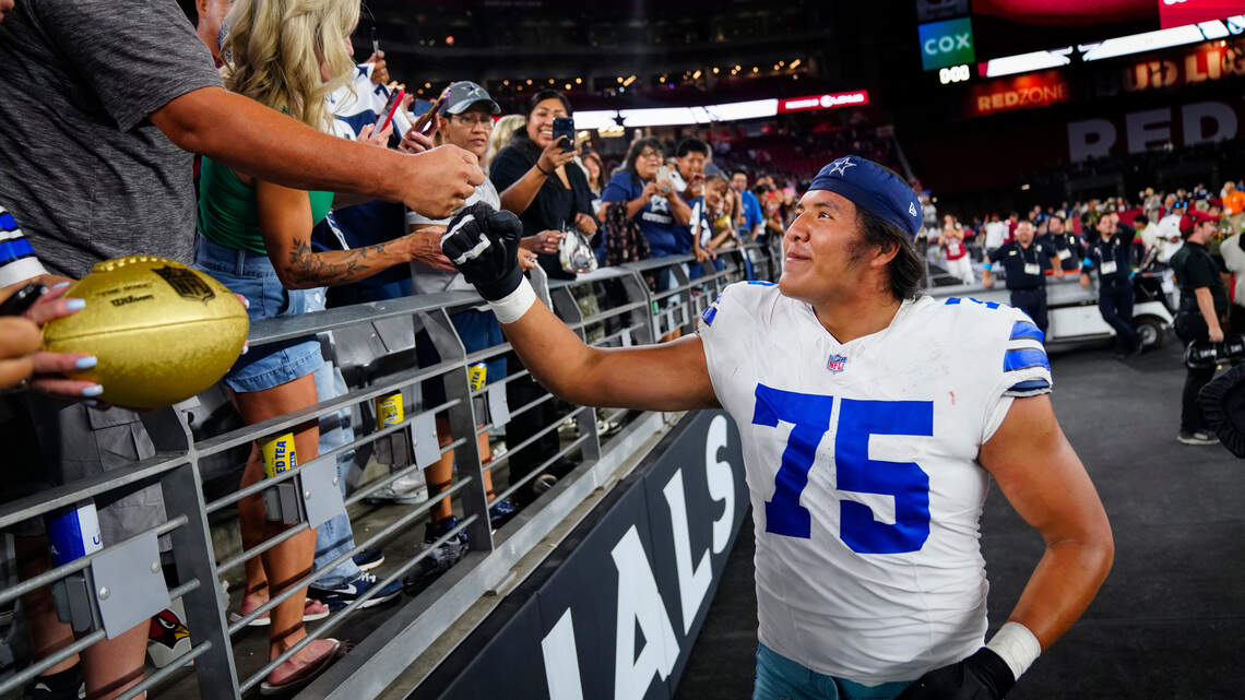 Dallas Cowboys release viral preseason star, offensive lineman Shiyazh Pete